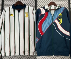 2324 Juventus white blue Windbreaker Jacket